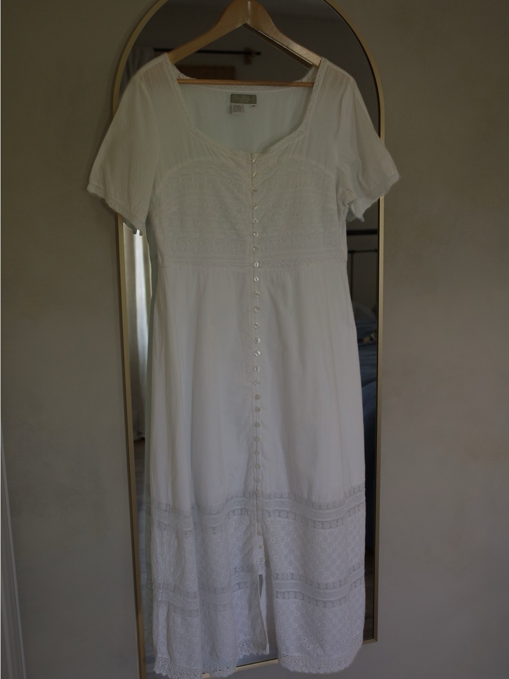 100% Cotton Elegant White Dress